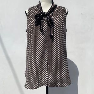 Polka dot tank blouse